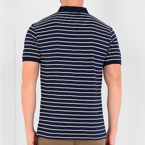 Ralph Lauren Polo - Navy Striped Short Sleeve Polo Shirt - Picture 2 of 5